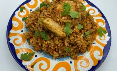 West African Jollof rice with chicken - Food A Fact Of Life